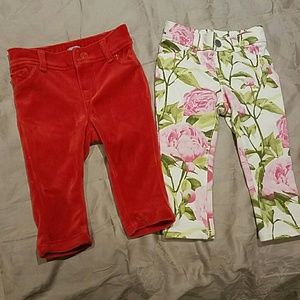 Gap and The Children's Place pants lot baby girl